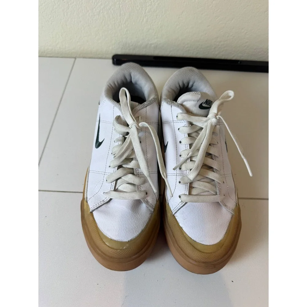 Nike Court Legacy Lift Platform Sneakers Women 7 White Gum‎ Sole Minimalist